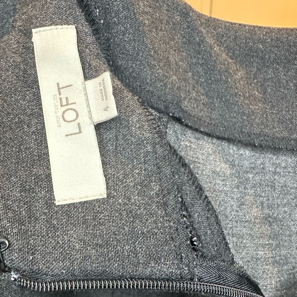 Loft Dress Pencil Skirt Grey Size 4 - Picture 3 of 4